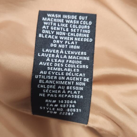 7 for all mankind Faux Leather Crop Camel Jacket Large - Picture 6 of 9